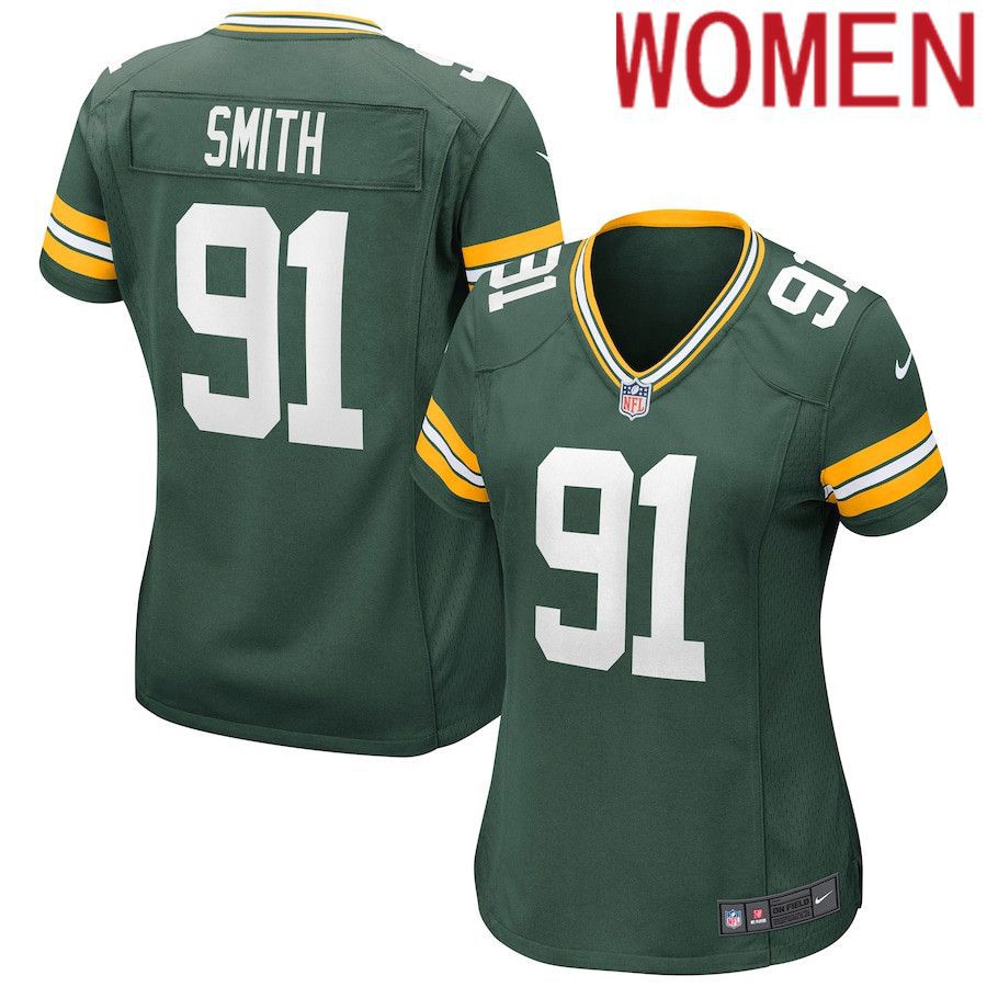 Women Green Bay Packers #91 Preston Smith Nike Green Game NFL Jersey